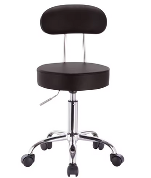 Verstelbare Bureaustoel met Rugleuning – Draaibare Werkkruk op Wielen