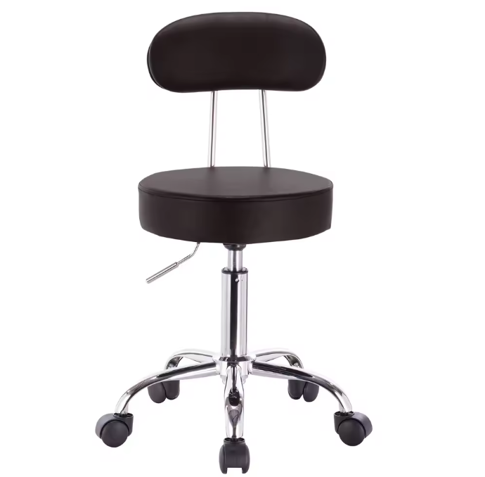 Verstelbare Bureaustoel met Rugleuning – Draaibare Werkkruk op Wielen