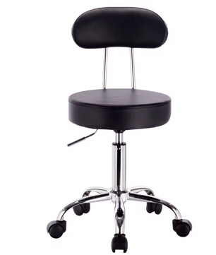 Verstelbare Bureaustoel met Rugleuning – Draaibare Werkkruk op Wielen