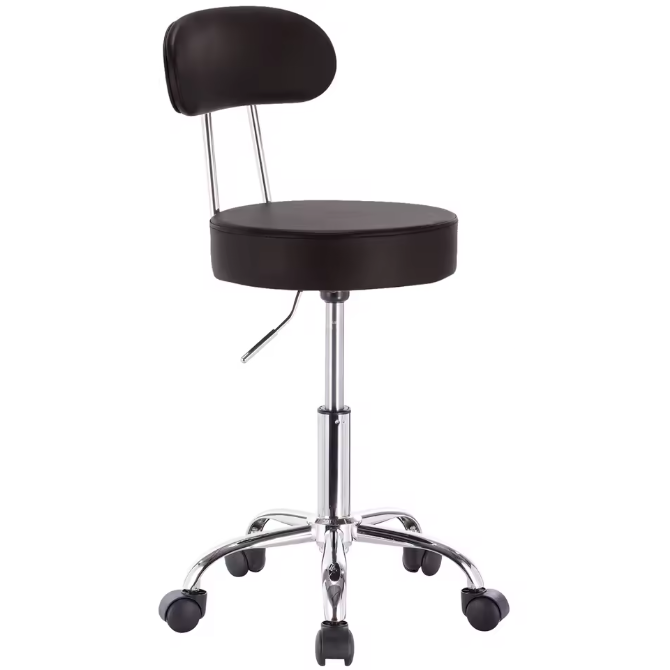 Verstelbare Bureaustoel met Rugleuning – Draaibare Werkkruk op Wielen