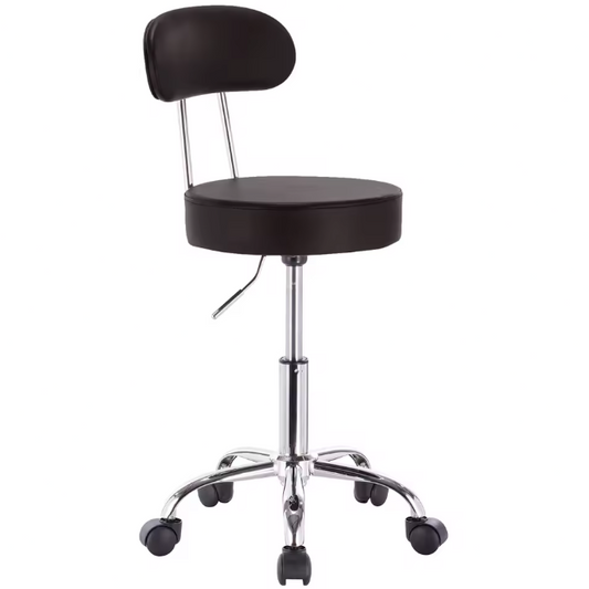 Verstelbare Bureaustoel met Rugleuning – Draaibare Werkkruk op Wielen