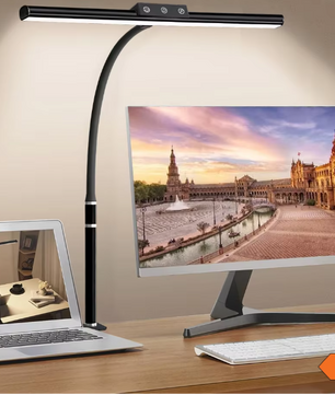LED Monitor Bureaulamp met Klem – Dimbare Zwanenhals Leeslamp