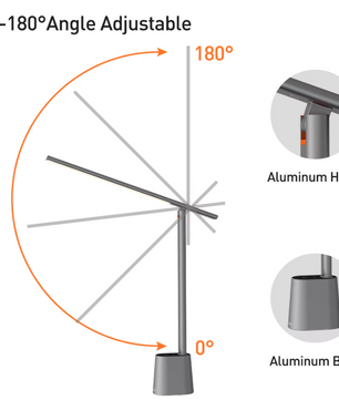Opvouwbare LED Bureaulamp met Oogbescherming – Dimbare Oplaadbare Leeslamp