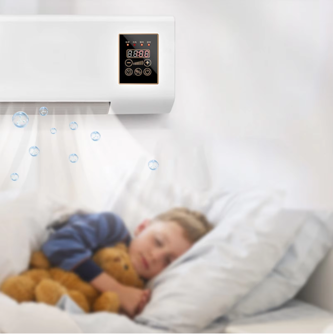 Mini Wand Airconditioner met Verwarming – Wandgemonteerde Klimaatunit met Afstandsbediening