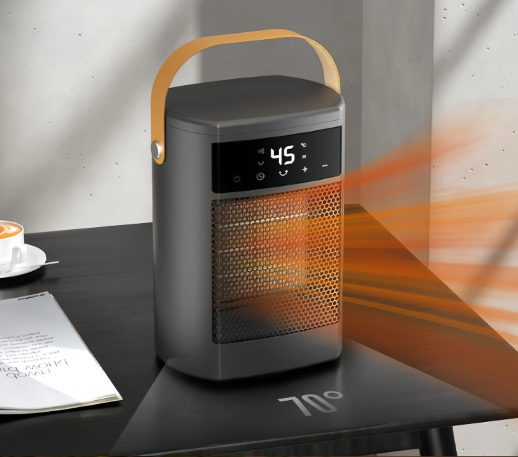 Draagbare Keramische Mini Verwarming – Stille Bureauverwarmer met Thermostaat