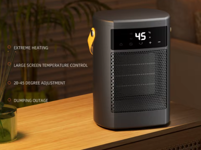 Draagbare Keramische Mini Verwarming – Stille Bureauverwarmer met Thermostaat