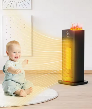 2000W Keramische Ventilatorkachel met Luchtbevochtiger en LED-Vlamlicht