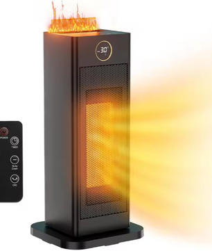 2000W Keramische Ventilatorkachel met Luchtbevochtiger en LED-Vlamlicht