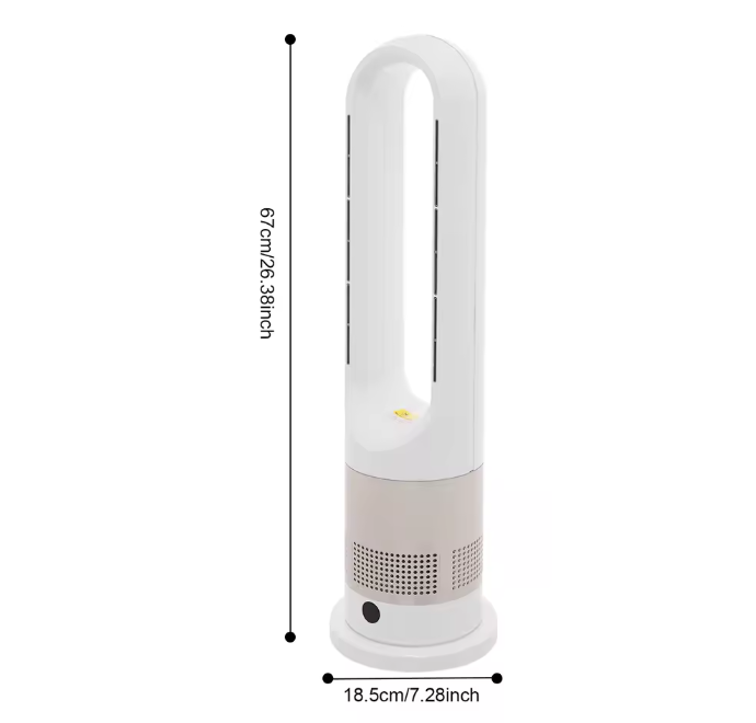 Bladloze Ventilator met Verwarming – Stille Aircooler met Afstandsbediening en Timer