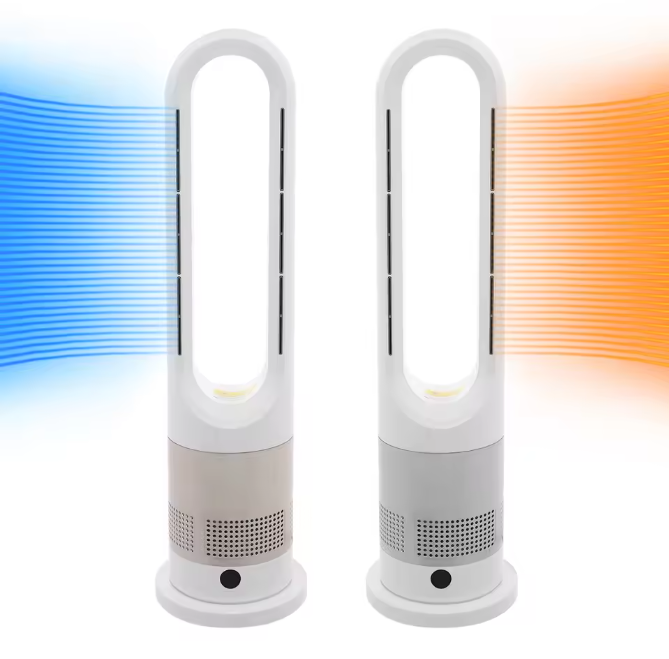Bladloze Ventilator met Verwarming – Stille Aircooler met Afstandsbediening en Timer
