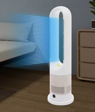 Bladloze Ventilator met Verwarming – Stille Aircooler met Afstandsbediening en Timer