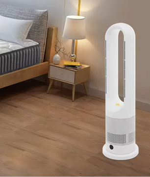 Bladloze Ventilator met Verwarming – Stille Aircooler met Afstandsbediening en Timer