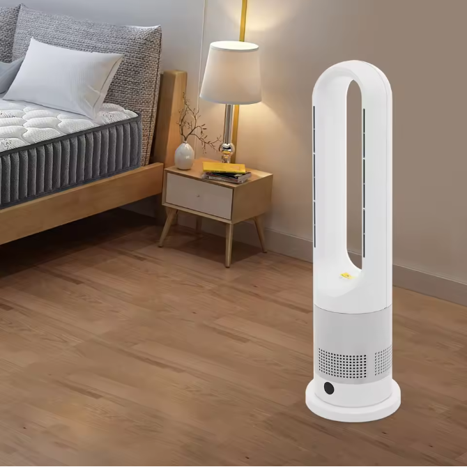 Bladloze Ventilator met Verwarming – Stille Aircooler met Afstandsbediening en Timer