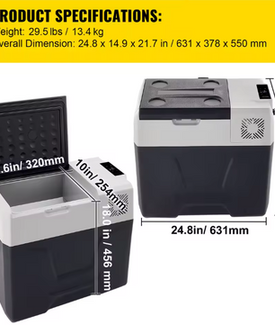 Draagbare Autokoelkast 20-55L – Elektrische Compressorkoeler 12/24V en 230V