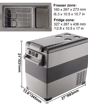 Draagbare Autokoelkast 20-55L – Elektrische Compressorkoeler 12/24V en 230V