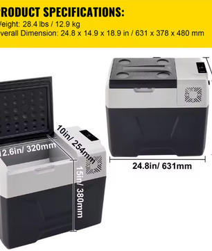 Draagbare Autokoelkast 20-55L – Elektrische Compressorkoeler 12/24V en 230V