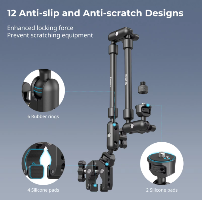 Desktop Magic Arm met Krabklem – Verstelbare Camera en Smartphone Houder