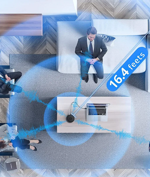 USB Speakerphone Conferentiemicrofoon met 2 Microfoons – 360° Vergaderluidspreker