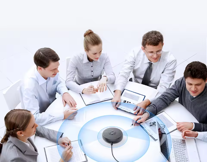 USB Speakerphone Conferentiemicrofoon met 2 Microfoons – 360° Vergaderluidspreker