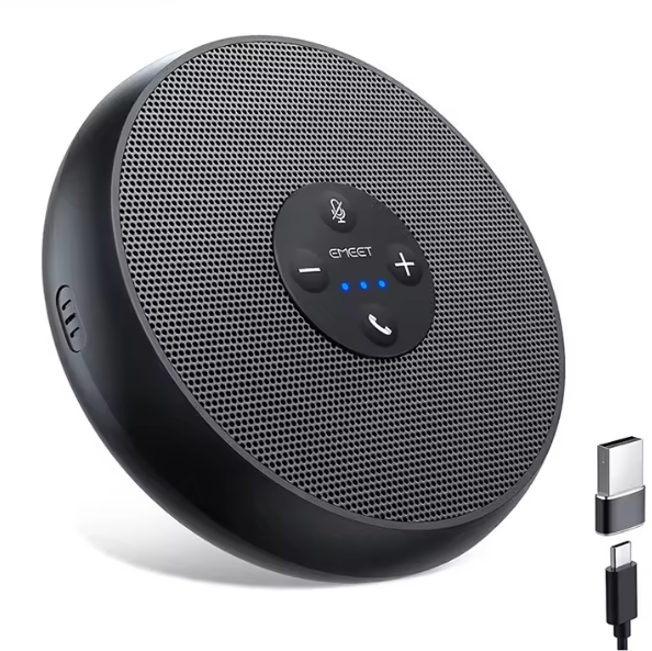 USB Speakerphone Conferentiemicrofoon met 2 Microfoons – 360° Vergaderluidspreker