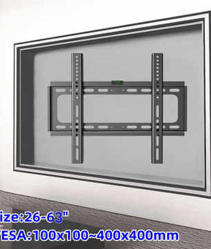 Universele TV Muurbeugel 26-63 inch – Platte Laag Profiel TV Houder