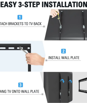 Universele TV Muurbeugel 26-63 inch – Platte Laag Profiel TV Houder