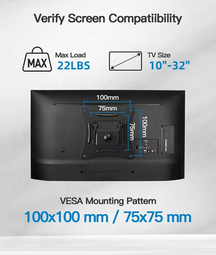 Full Motion TV Monitor Muurbeugel 10-32 inch – Draaibare Verstelbare Wandbeugel