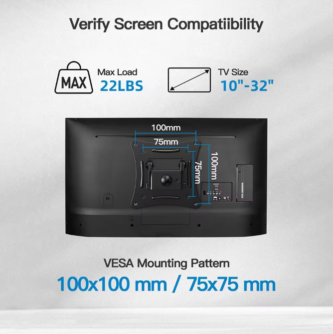 Full Motion TV Monitor Muurbeugel 10-32 inch – Draaibare Verstelbare Wandbeugel