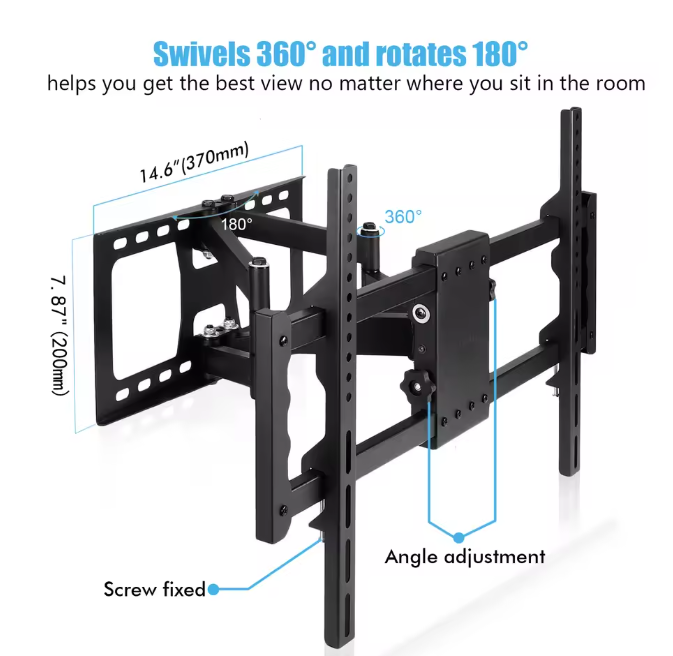 Full Motion TV Muurbeugel 30-85 inch – Draaibare Kantelbare TV Wandbeugel met Uitschuifbare Arm