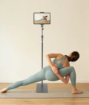 Vloerstandaard voor Tablet en Telefoon – 360° Draaibare Universele Tablet Houder met Antislip Basis