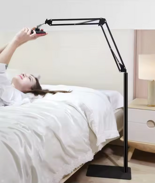 Schaalbare Tablet en Telefoon Vloerstandaard – 360° Draaibare Verstelbare Arm Houder voor 4-12,9 Inch Apparaten