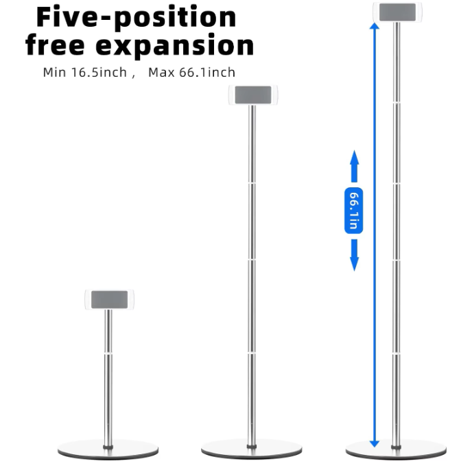 Verstelbare Tablet Vloerstandaard 360° Draaibaar – Aluminium Houder