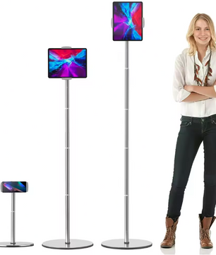 Verstelbare Tablet Vloerstandaard 360° Draaibaar – Aluminium Houder
