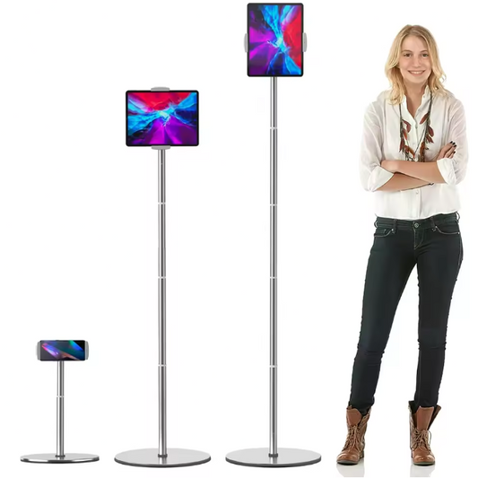Verstelbare Tablet Vloerstandaard 360° Draaibaar – Aluminium Houder