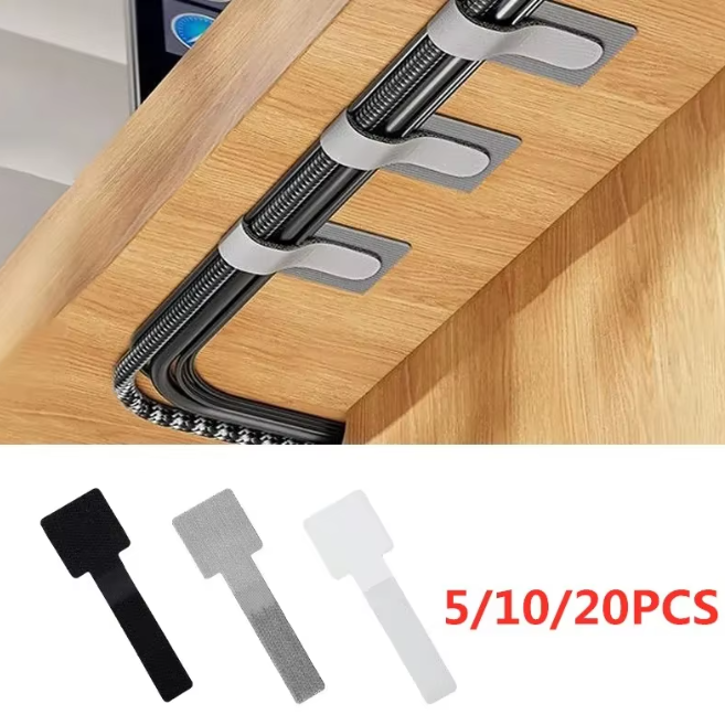 Herbruikbare Kabelorganizer Klittenband – Set Kabelbinders voor Draadbeheer