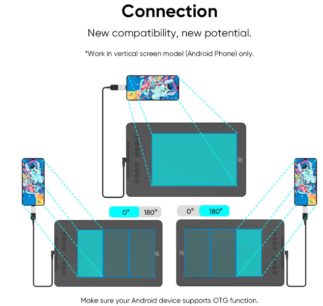 Digitale Grafische Tekentablet 10x6 Inch – 16K Drukniveaus Stylus