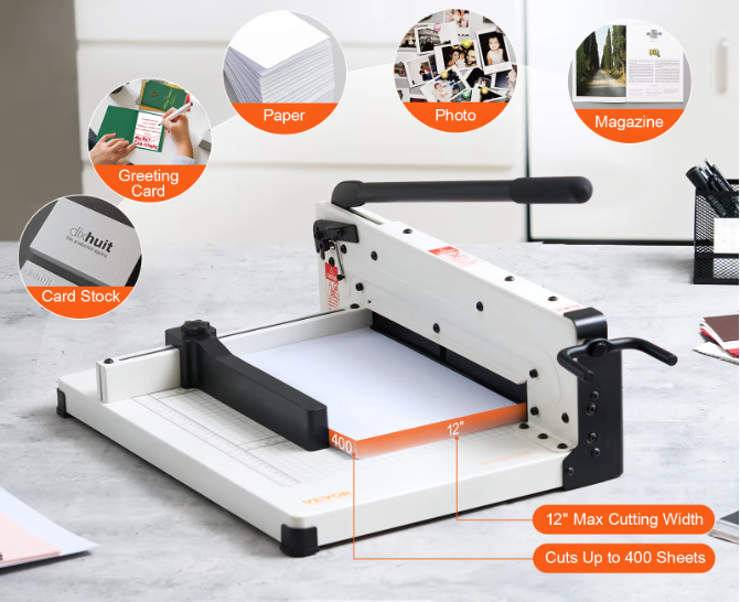 Industriële Papiersnijder Guillotine – 400 Vel Stapelsnijder