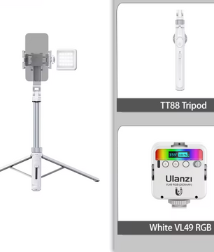 Overhead Selfie Stick en Telefoon Statief 1,44m – Bluetooth Remote