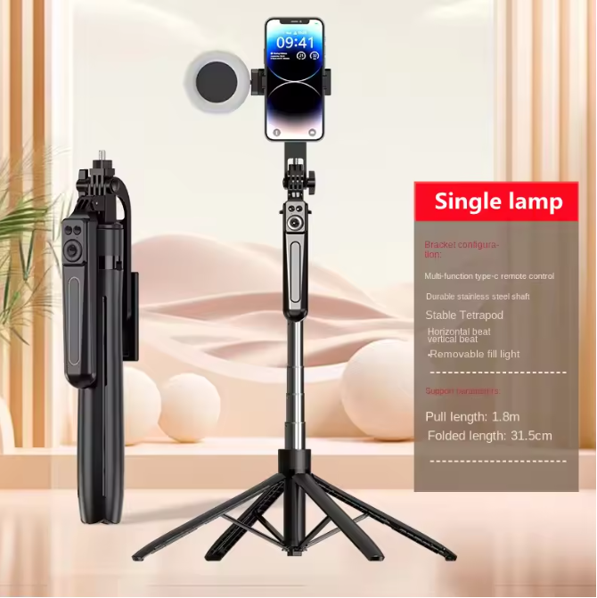 Bluetooth Selfie Stick Statief – Uitschuifbare Telefoonhouder met Afstandsbediening