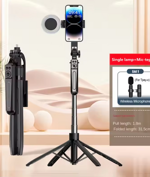 Bluetooth Selfie Stick Statief – Uitschuifbare Telefoonhouder met Afstandsbediening
