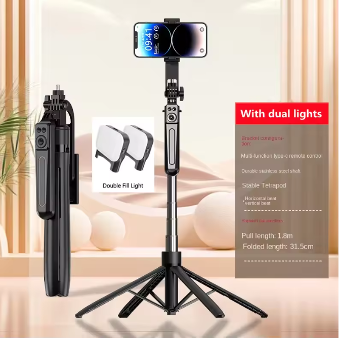Bluetooth Selfie Stick Statief – Uitschuifbare Telefoonhouder met Afstandsbediening
