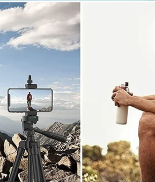 Aluminium Camera en Telefoon Statief 140 cm – Pan Head Tripod