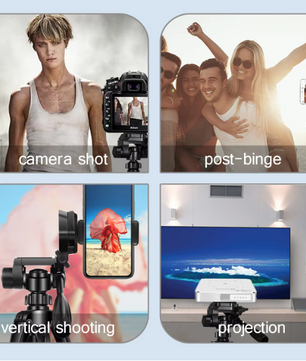 Aluminium Camera en Telefoon Statief 140 cm – Pan Head Tripod