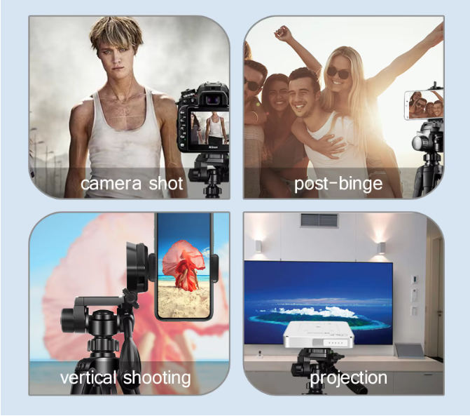 Aluminium Camera en Telefoon Statief 140 cm – Pan Head Tripod