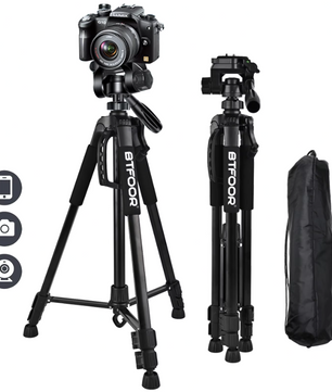 Aluminium Camera en Telefoon Statief 140 cm – Pan Head Tripod