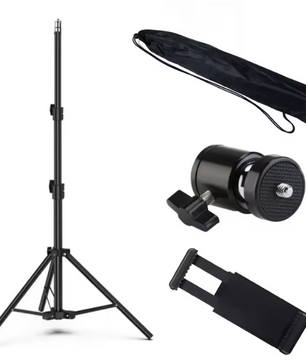 Live Streaming Camera en Telefoon Statief 160 cm – Metalen Verstelbare Tripod