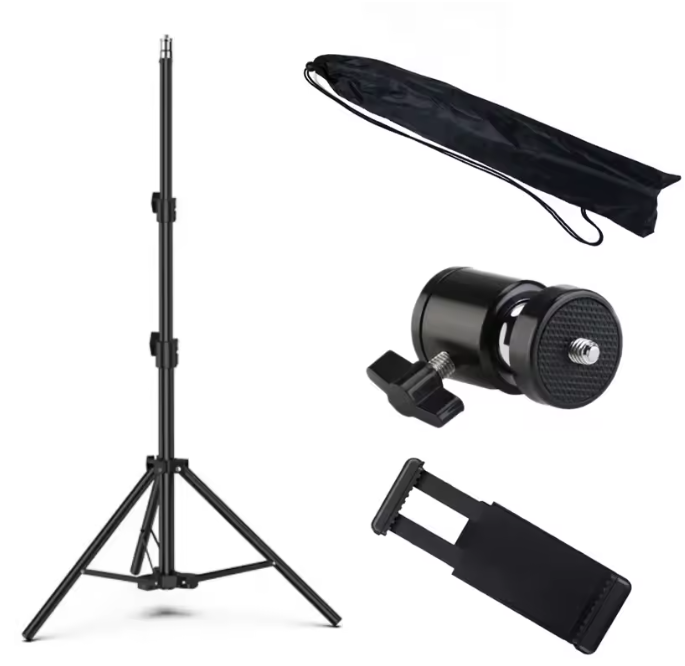 Live Streaming Camera en Telefoon Statief 160 cm – Metalen Verstelbare Tripod