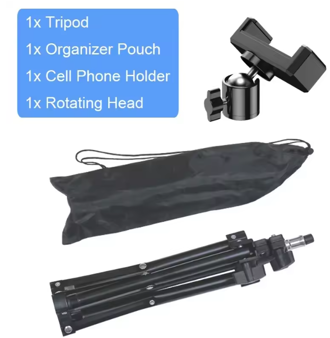 Live Streaming Camera en Telefoon Statief 160 cm – Metalen Verstelbare Tripod