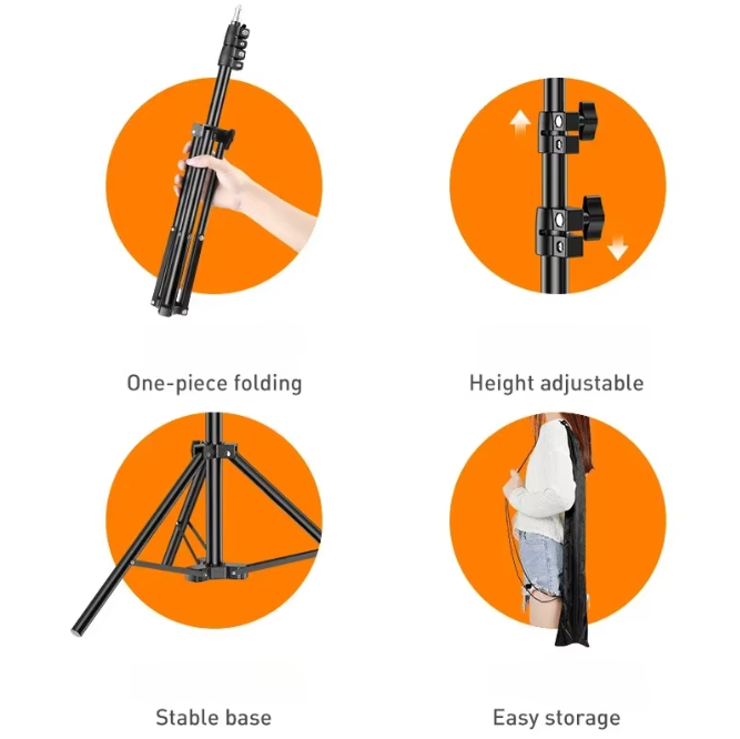 Live Streaming Camera en Telefoon Statief 160 cm – Metalen Verstelbare Tripod