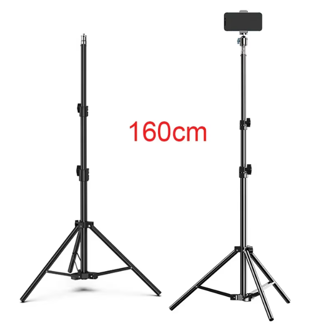 Live Streaming Camera en Telefoon Statief 160 cm – Metalen Verstelbare Tripod